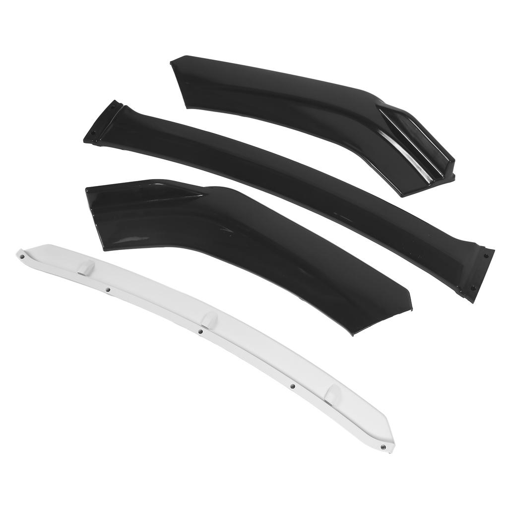 Front Bumper Lip Spoiler Splitter Kit Aerodynamic Part for Auto Car Modification(Glossy Black White )
