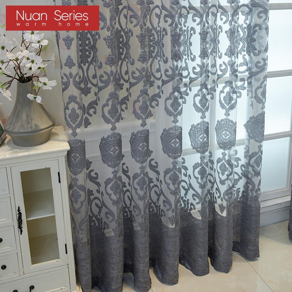 1 Stück Nuan-Serie, modische und elegante halbverdunkelnde Vorhänge im europäischen Stil für Wohnzimmer, Schlafzimmer, Heimdekoration
