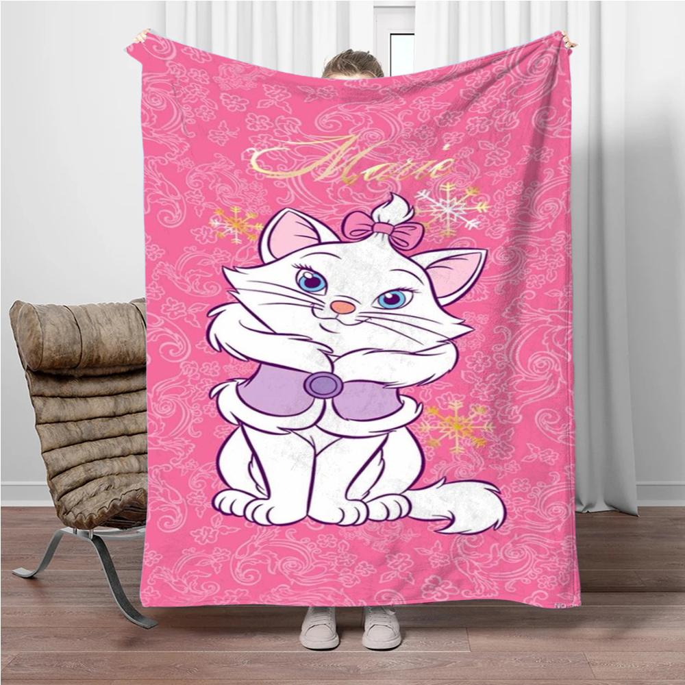 31 Style Disney Cute Cat Marie Printed Blanket Soft Warm Throw Flannel For Children And Adult Bed Sofa Outdoor Travel Girl Gifts