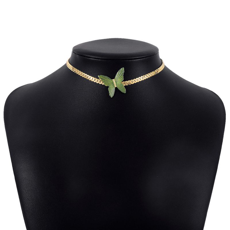 

Choker Green Ins Cool Wind Sexy Necklace Gold
