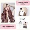 Women's Winter Wig Hat Knitted Hat Long Wave Straight Hair Synthetic Hat Wig