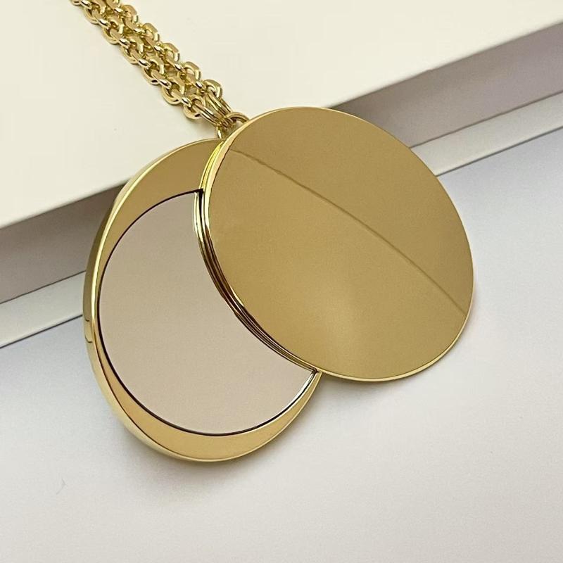 Travel Essential Metal Foldable Makeup Mirror Mini Unbreakable Double-Sided Cute Cosmetic Mirror for Women