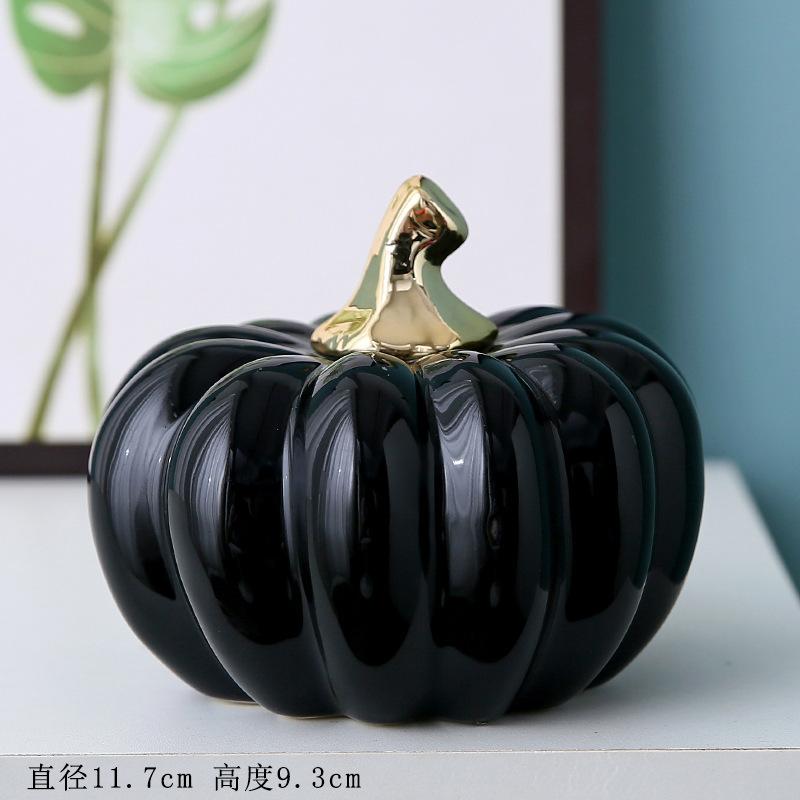 Ceramic Pumpkin Ornament Figurines Bedroom Living Room Wedding Gift Creative Home Accessories Craft Ceramic Sculpture Home Decor
