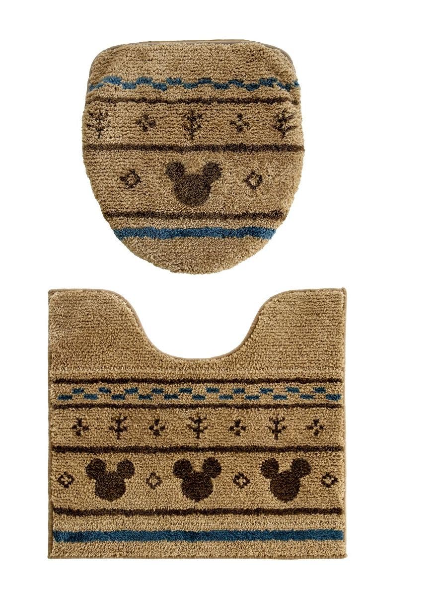 

Mickey Mouse Toilet Mat Set (2 pieces, brown) with Lid Cover. Disney Toilet Mat Set (2 pieces, Dorenimo lid cover, multi-purpose mat). Oka MC Grand, s