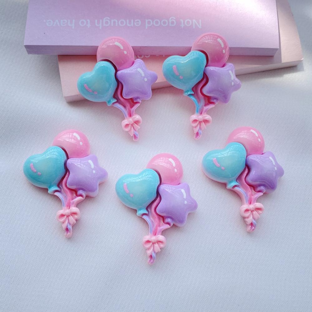 

10 шт. Новые милые мультяшные из смолы в форме сердца, в форме звезды, серия воздушных шаров, плоская задняя сторона, скрапбукинг, DIY, украшение для ювелирных изделий и ремесел