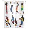 Basketball Players Sheer Curtains For Bedroom Living Room Tulle Curtains For Kitchen Window Voile Curtains