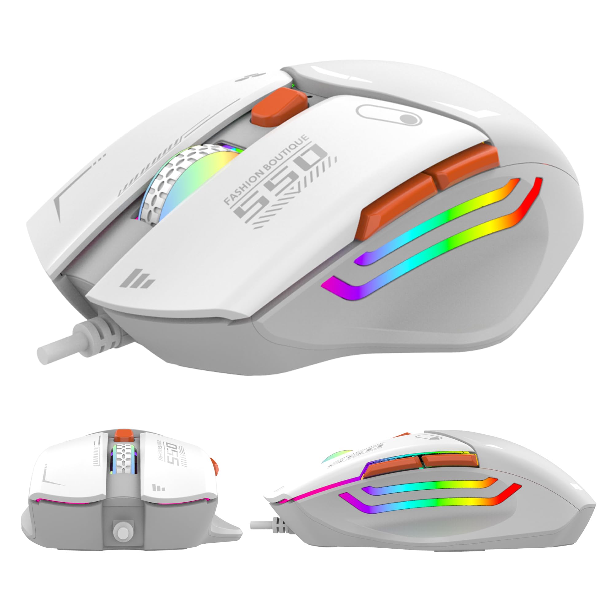 

Wired gaming RGB color optical quiet DPI adjustment that fits your instruction manual buttons [Yokotona] mouse, gray, light, sensor, lightweight, сірий колір