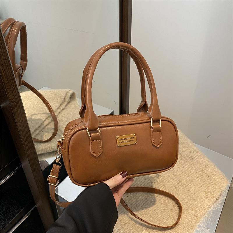 Bag Women's New Fashion Retro Simple Versatile Messenger Bag Niche Retro Handbag Shoulder Bag