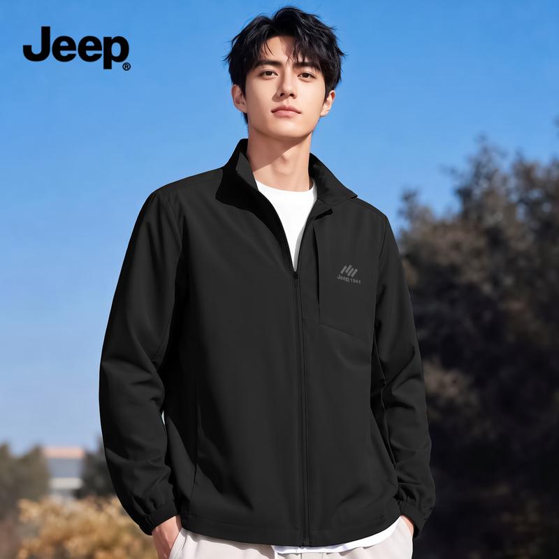 JEEP Men's American Casual Stand-Collar Sports Jacket