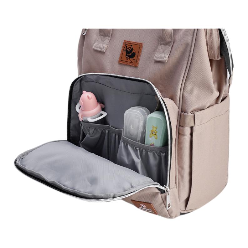 New SWISS MILITARY PU Backpack Storage Bag Large Unisex Light Brown SW24QXS008