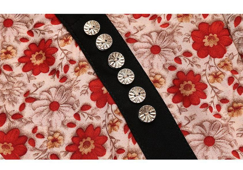 Elegant Summer Lapel Slimming Dress for Middle-aged and Elderly Women