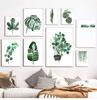 Picture Wall Art Canvas Paintings Home Decoration Nordic Art Tropical Plants Scandinavian Poster Green Leaves Decorative