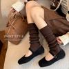 Boots Cotton Ballet Style Stepping Socks Cover Thickened Warm Stacking Socks Solid Color Thin Leg Socks