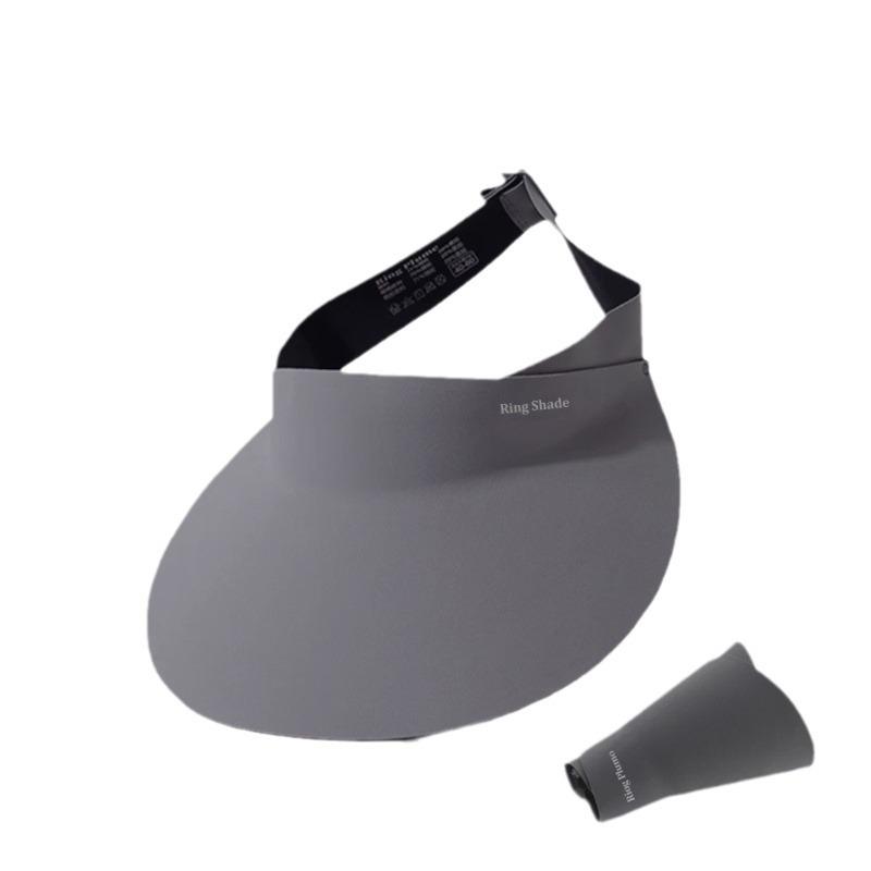 Spårlös integrerad solhatt för kvinnor UV-skyddande solhatt Sommarsport Stor brätte Tom topp Vikbar solhatt