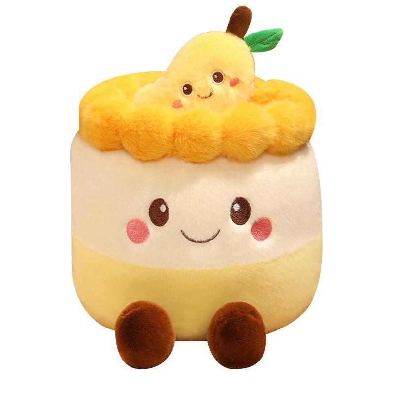 Cartoon Cake Plush Toys Stuffed Blueberry Strawberry Mango Candle Birthday Cake Ice Cream Snack Party Decor Cute Gift for Kids