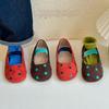 Kids Casual Shoes for Girls New Summer Toddler Ballet Flats with Polka Dot Non-slip Soft Sole Comfort First Walker Footwear