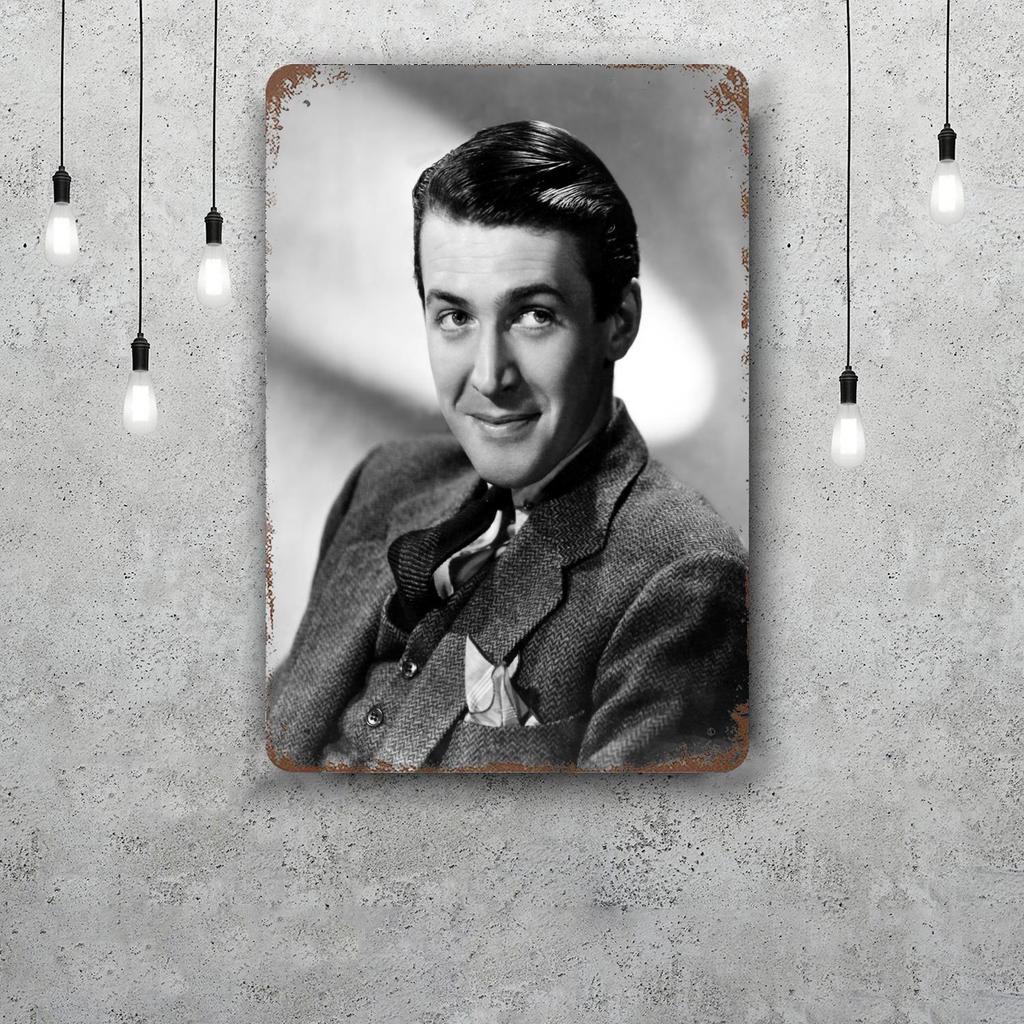 Jimmy Stewart Vintage Metal Tin Signs Posters Decor Retro Metal Plaque Wall Art Decor for Garage Bar