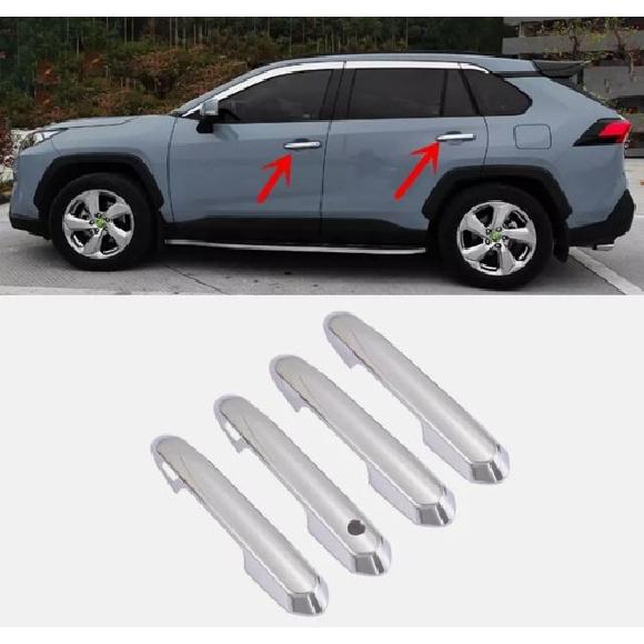 4X ABS Chrome Car door Handle Cover Trim For Toyota RAV4 -2024