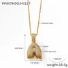 Elegant European-Style Necklace: Women's 26-Letter Diamond-Inlaid Copper Pendant on Titanium Steel Clavicle Chain