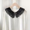 Ruffled Trim Detachable Collar Floral Lace False Collar Sweet Style Fake Collar  Women's Fashion