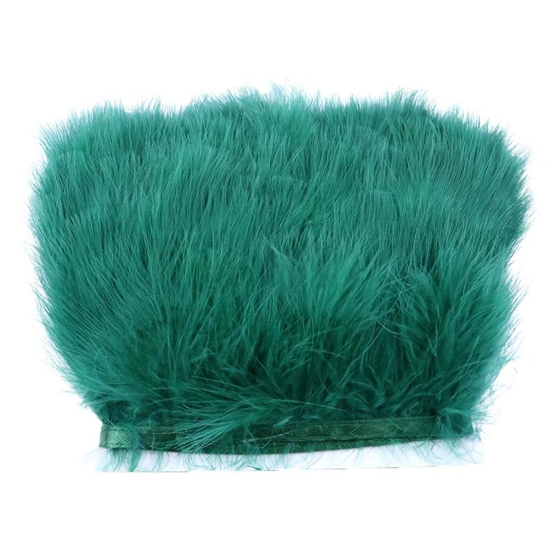2Meters Colored Fluffy Marabou Feathers Fringe Trim Turkey Black Feather Ribbon Fabric Shawl Clothes Sewing Trimmings Decoration