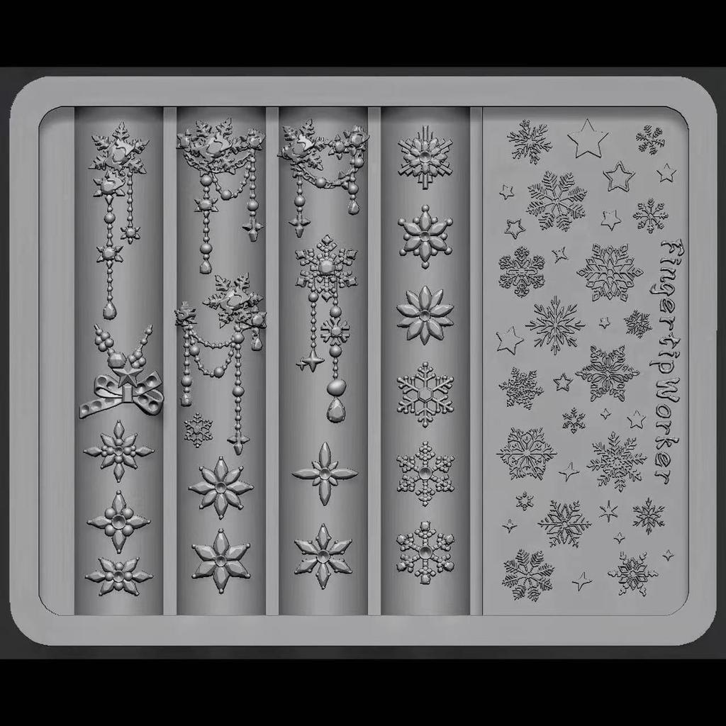 3D Silicone Snowflake Mold for Nail Art