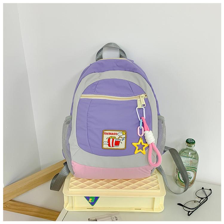 Colorful And Lightweight Nylon School Backpack For Kids Charming Design For Daily Use