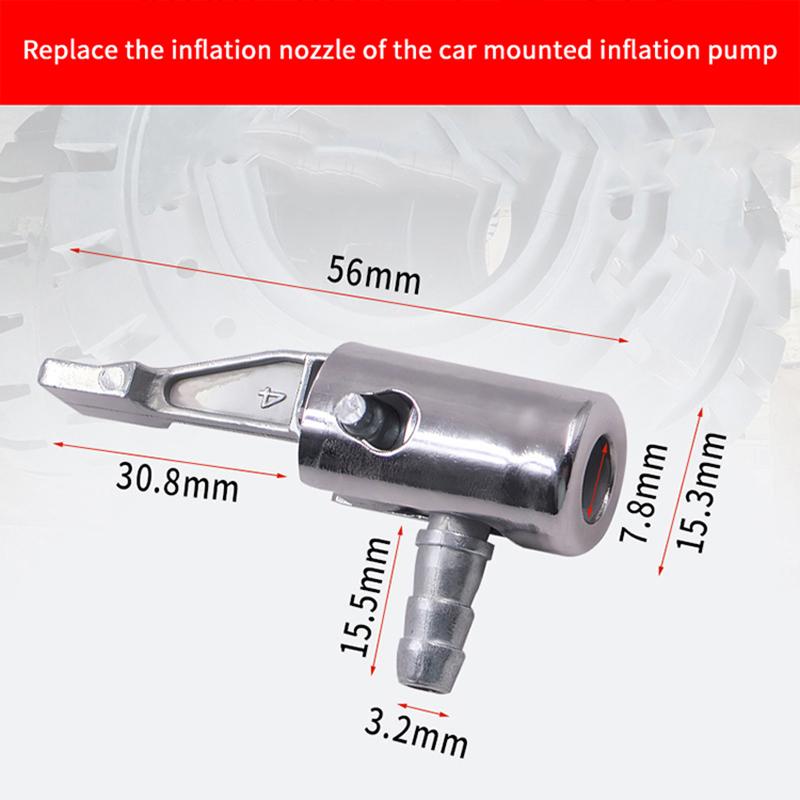 Portable Inflatable Pump For Car Tire Air Chuck Compressor Tire Inflator Tire Chuck With Barb Connector For Hose Repair