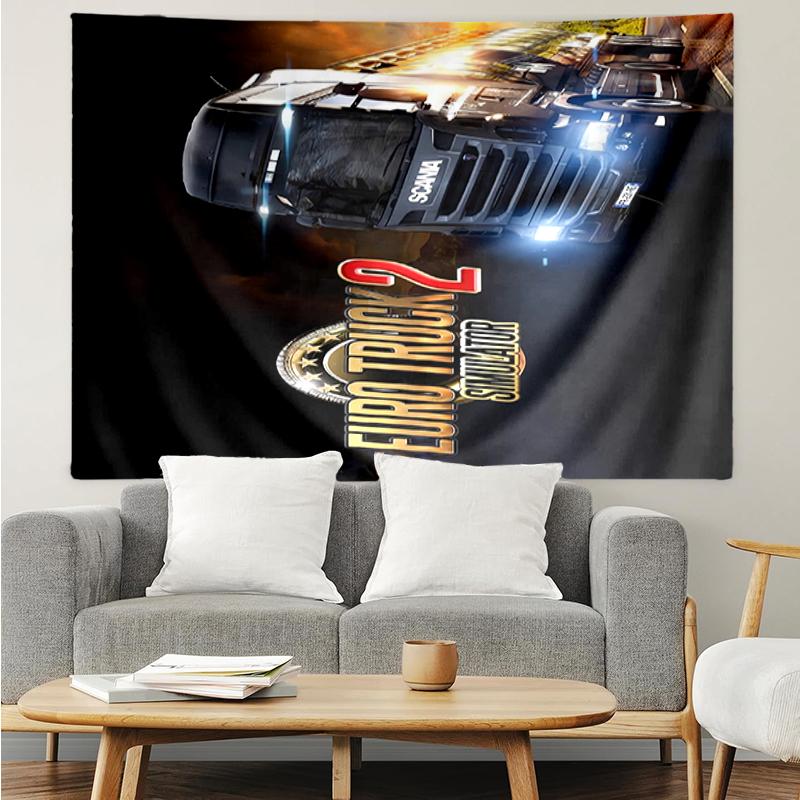 LKW-Druck Wandteppich, Hintergrund, Einfache Montage, Ideal für Schlafzimmer, Büro & Wohnzimmer, mit Ästhetischer Wanddekoration.
