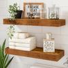 Solid Wood Wall Mounted Bookshelf Floating Design Display Stand Storage Organizer  Bathroom