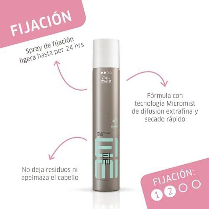 Laque professionnelle - WELLA - EIMI MISTIFY LIGHT - Fixation douce - Séchage rapide - 500 ml