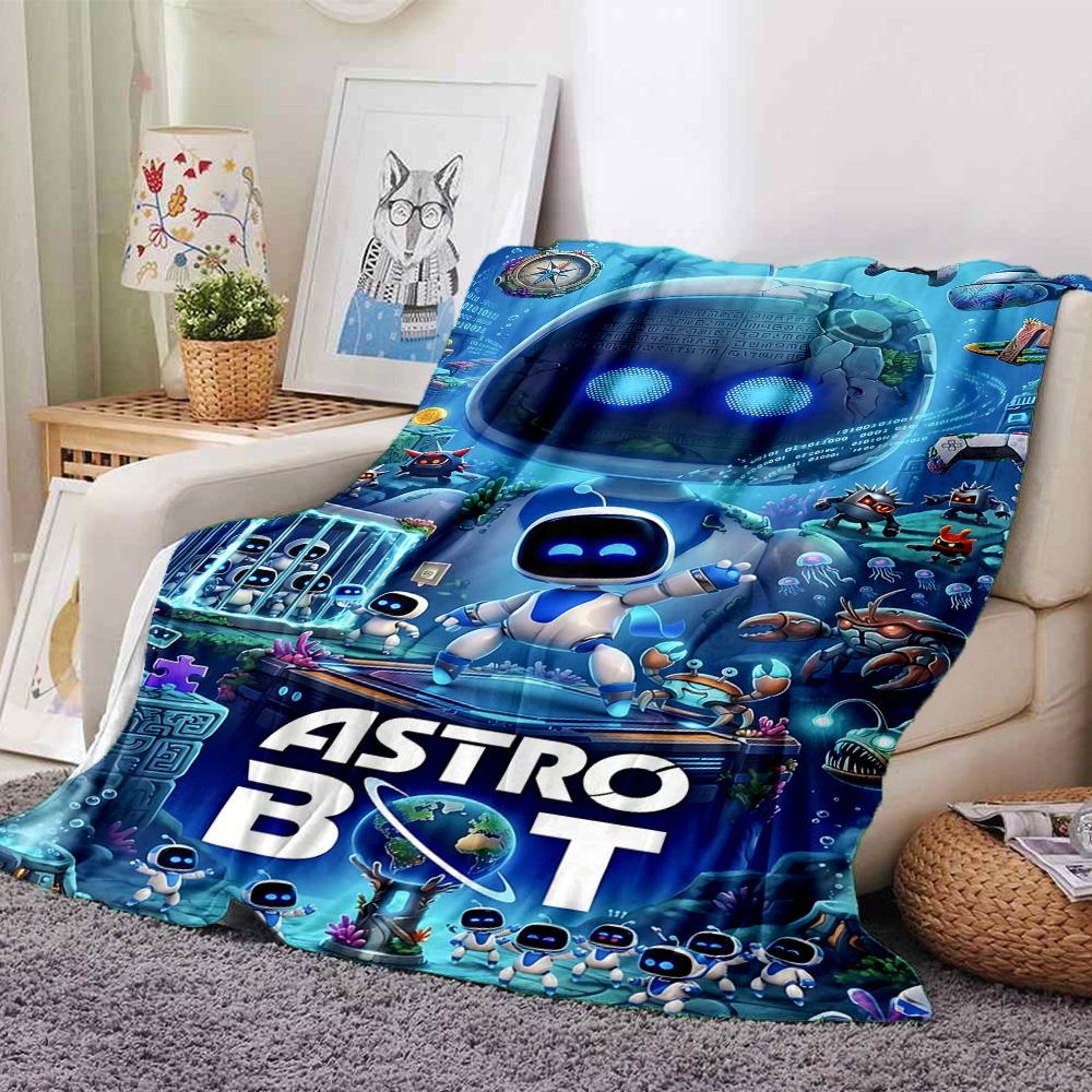 1pz Coperta in Flanella Astro Bot Adventure per Super Morbida Carina Comfort per Viaggio Biancheria da Letto Divano Divano Coperta Y7234