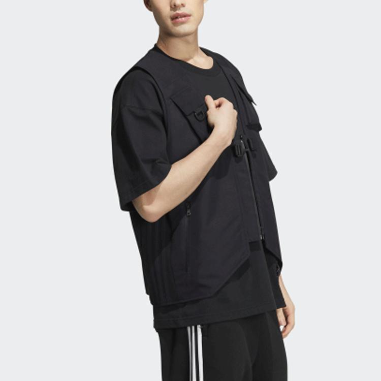 Adidas Originals Trefoil Solid Color Sports Vest Men Tops Black HE6620
