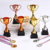 2Pcs Plastic Mini Award Trophy Toys Cute Kids Prizes for Kindergarten Parties Family Parent-child Activity Rewards