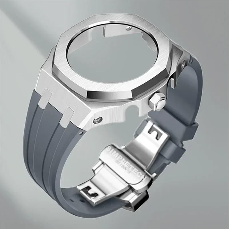 Mod Kit GEN5 GA2100 Metal Bezel for G shock Casioak Modification 4th Generation Rubber&Steel Watch Case Strap GA-B2100 2110