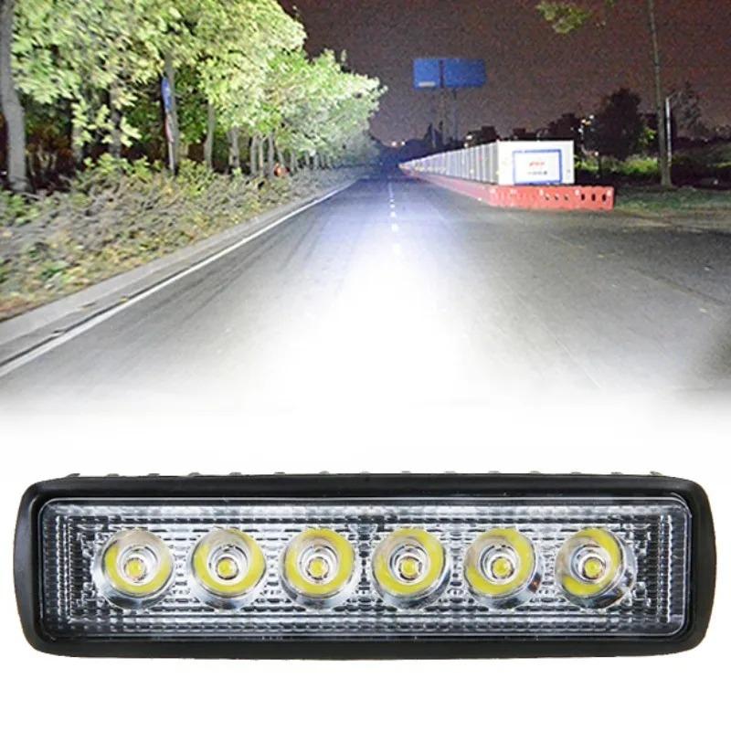 18w 6 LED Araç Çalışma Işığı Yüksek Parlak Spot Evrensel Offroad Otomobil Kamyon Sürüş Sis Farları DRL Sürüş Lambası 12V