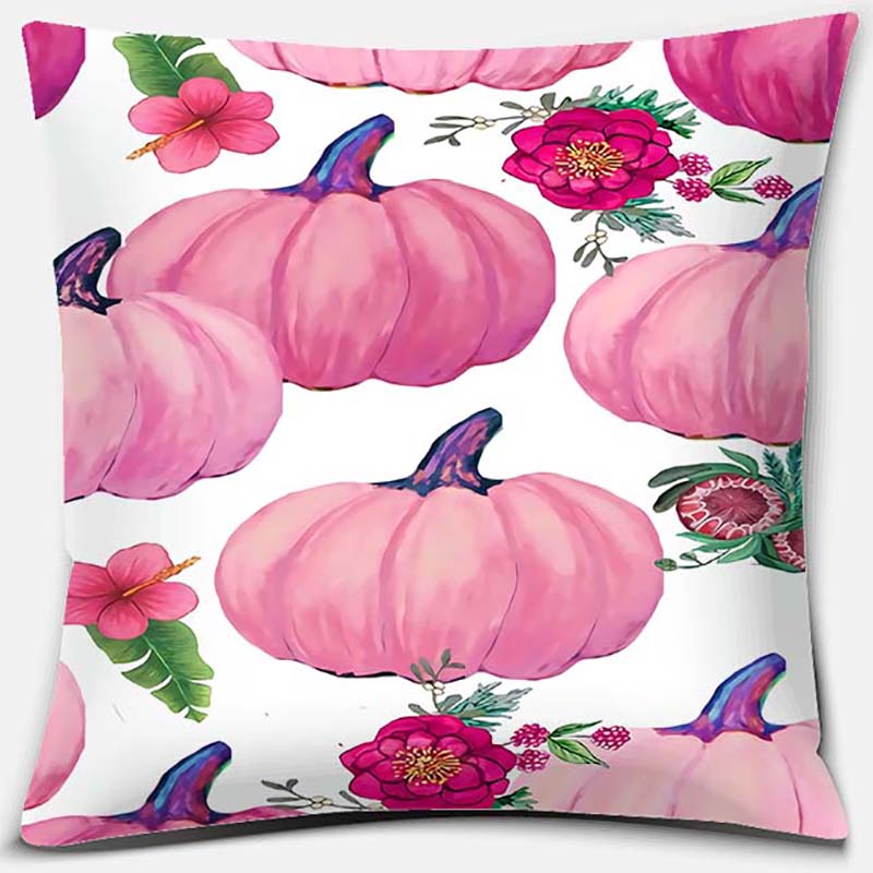 Pumpkin Halloween Thanksgiving Printing Series Pattern Pillowcase Square Pillowcase Home Office Decoration Pillowcase