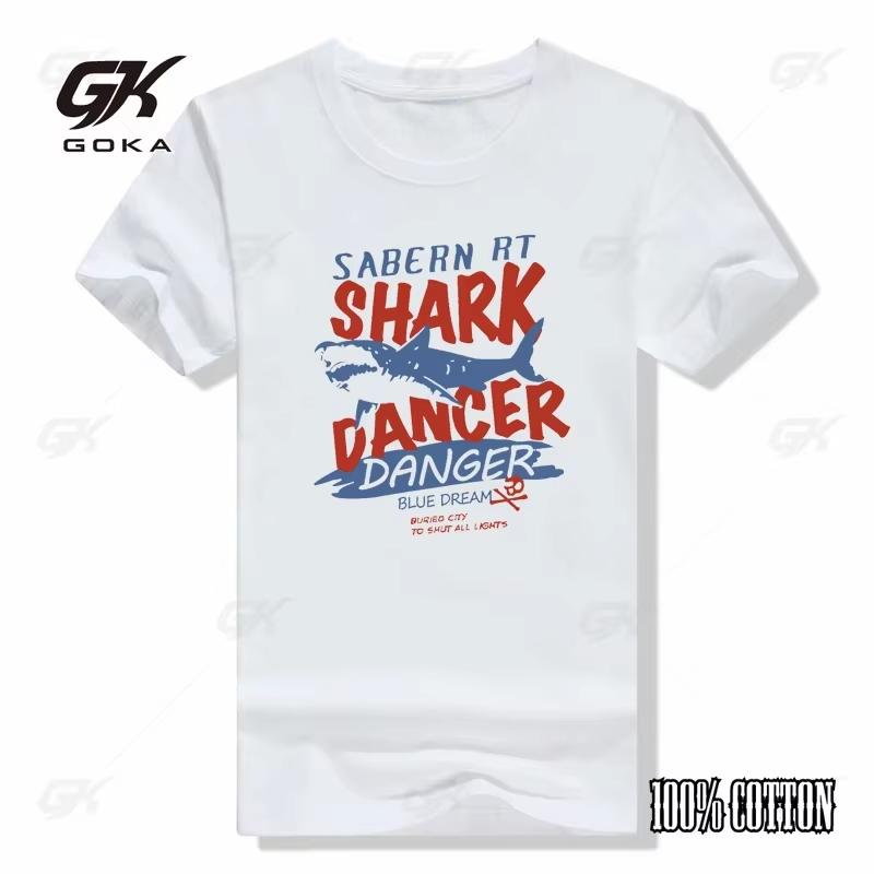 

Muscle Shark Men women Cotton Fashion TShirts Round Collar Sport Gym Fitness Tees Short Sleeve Tops 4XL