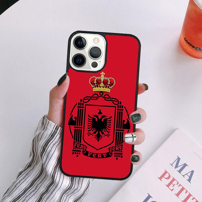 

Albania Albanians Flag Art Phone Case For iPhone 17 Air 14 13 12 16Pro Max 15 Plus Max Cover Shell coque iPhone 15pro max