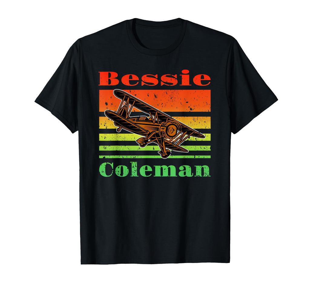 Bessie Coleman Pilot Black American Pilot T-Shirt