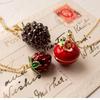 Hidden Hamster Animal Enamel Locket Necklace Creative Open Close Pendant Trendy Jewelry for Daily Wear Anniversary Gift