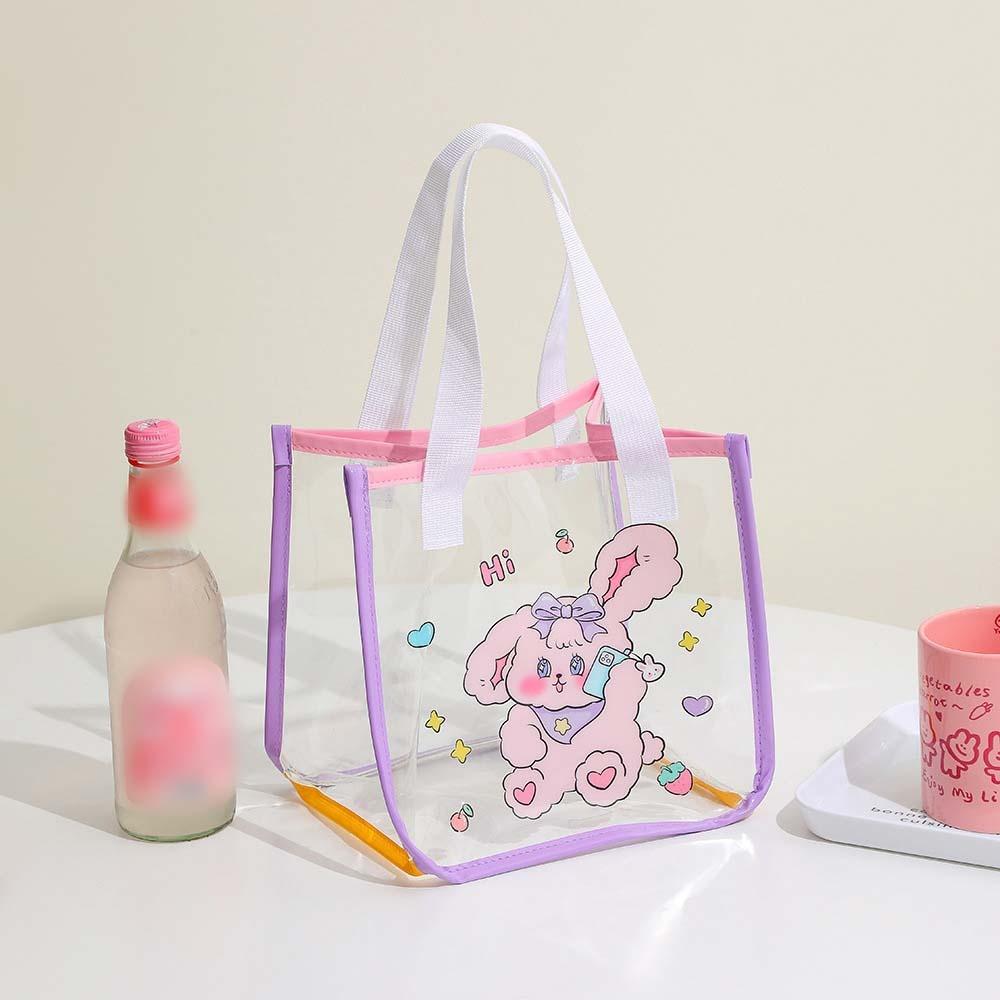 Mobile Phone Bag Beach Transparent Handbag Cartoon Jelly Cute Storage Bag Student