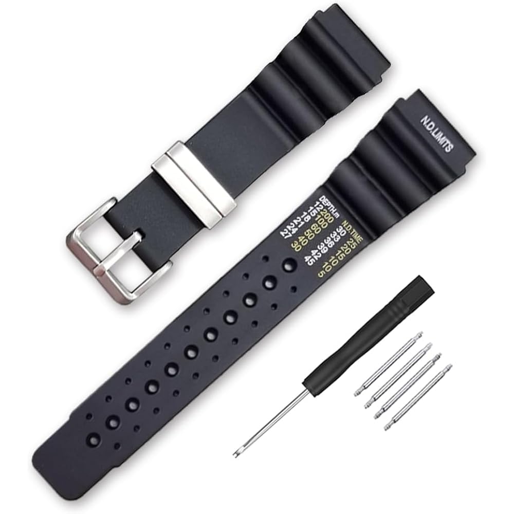 Seiko Watch Replacement Strap, Mounting Width: 20mm, 22mm, 24mm, Stainless Steel Strap Loops, Wat...