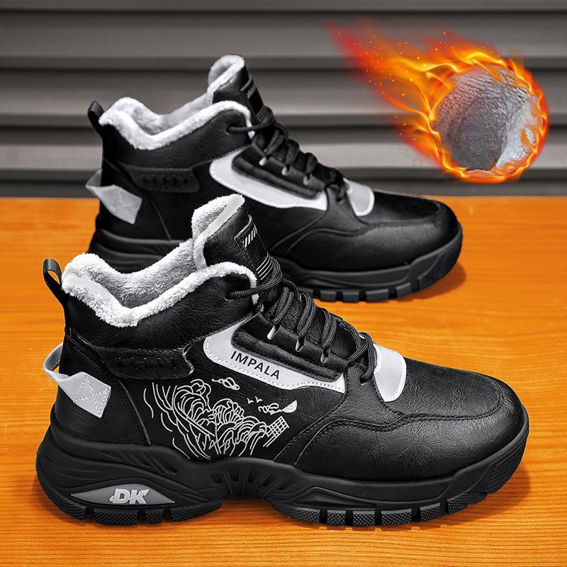 

Ботинки Martin мужские осенние молодежные повседневные модные универсальные кожаные износостойкие рабочие страховые высокие трендовые туфли 44 чёрный