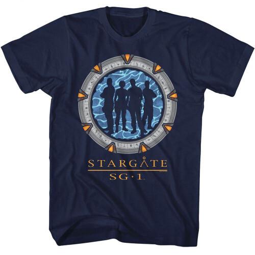 Stargate Silhouette Gate Navy T-Shirt XXXL