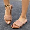 Fashion Women Slippers 2025 Summer Luxury Fashion Flat Sandals  Designer Open Toe Non-Slip Outdoor Beach Slippers Slides Women