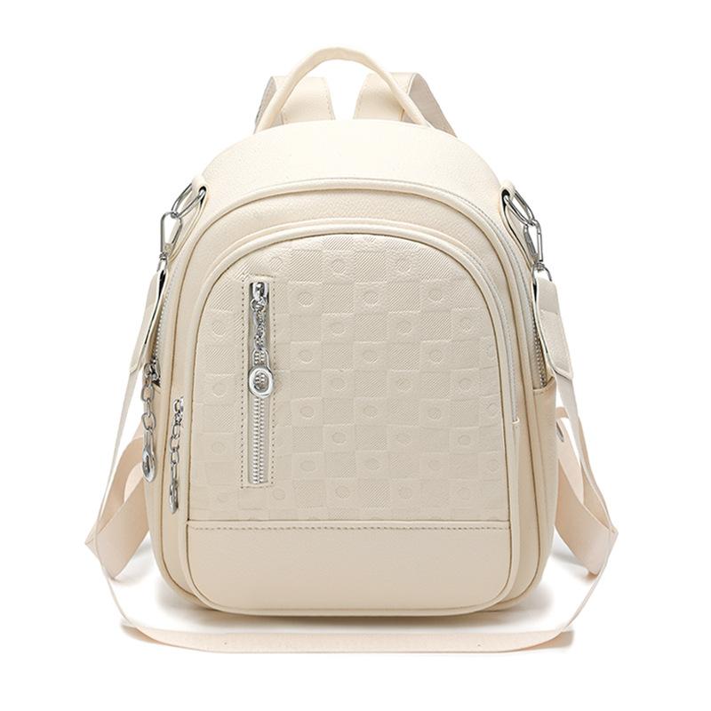 

Женский рюкзак многофункциональная сумка кроссбоди большой вместимости комбинированный рюкзак бежевый