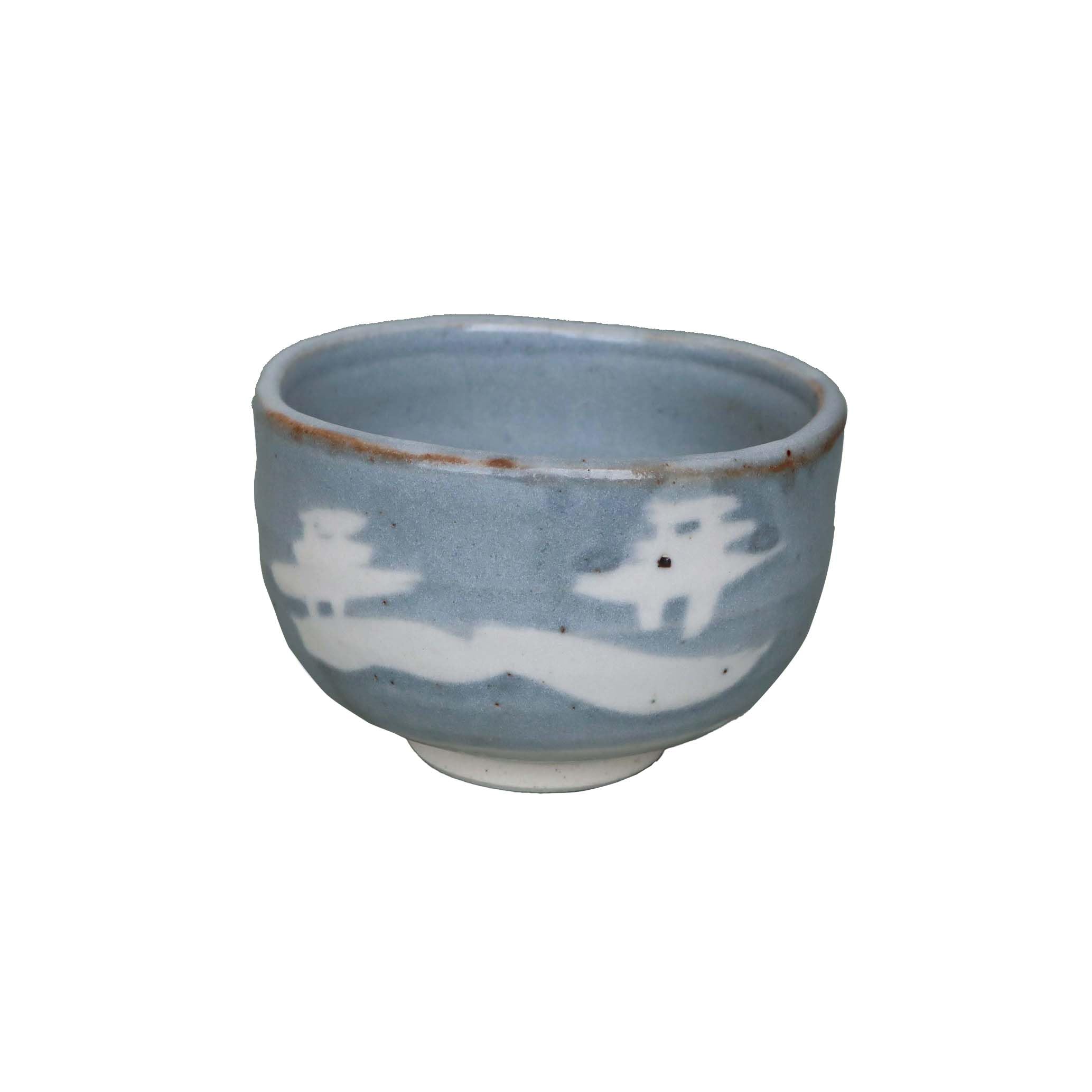 Awasaka Matcha Bowl, Tea Bowl, Outdoor Matcha Bowl, Nezumi Shino Landscape Design, Microwave Safe, Dishwasher Safe, Gift, Seifu MW88-D02