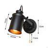 Schwarze Industrielle Wandleuchte Retro Downlight Aufputz Leuchte Lampe für Veranda Badezimmer