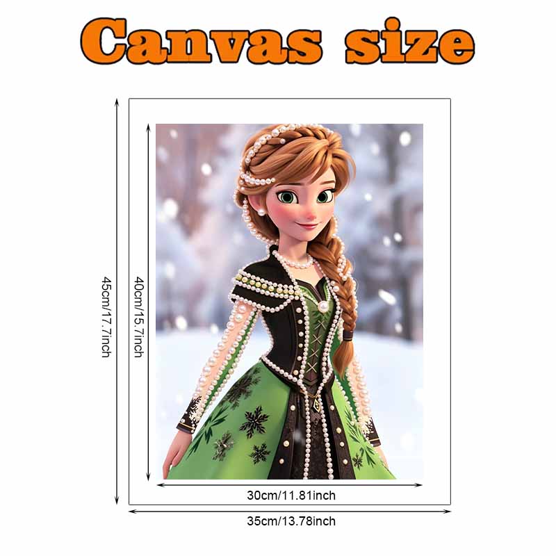 Disney Pearl Painting Frozen Anna 5D DIY Pearl Picture Crafts for Adults/Beginners Gift Ideas Home Decor